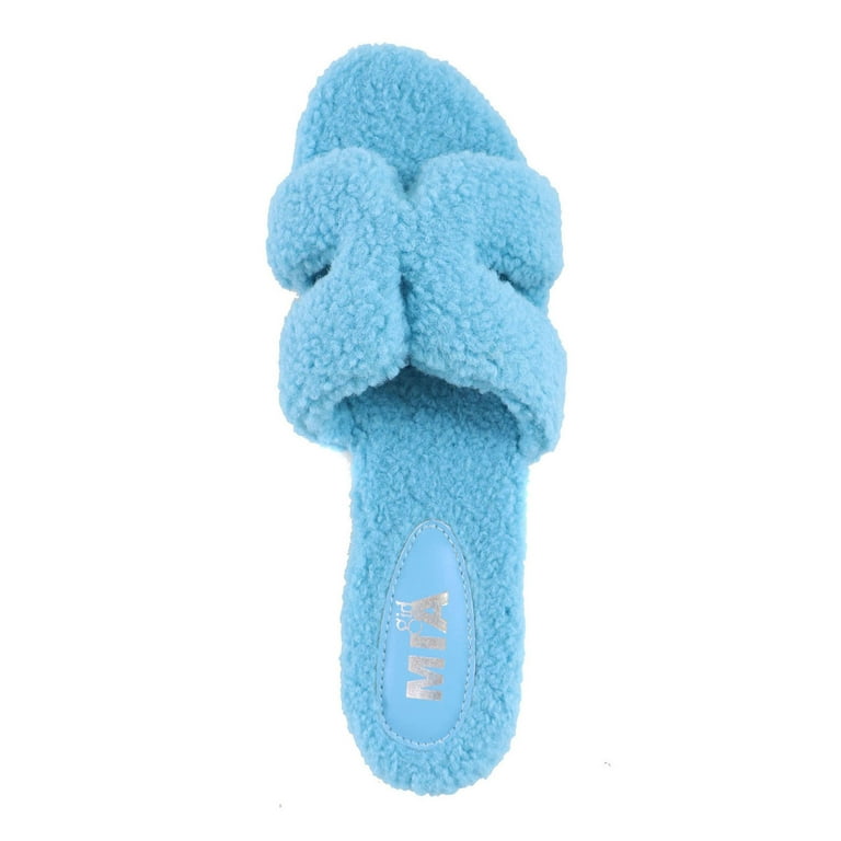 MIA GIRL Women s Cozy H Band Slide Flat Sandals Sizes 6 11 Walmart