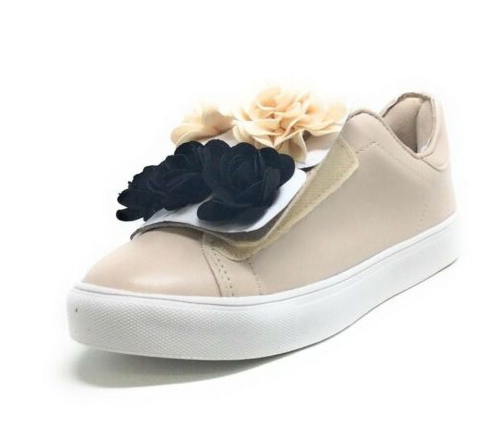 Mia Women s Primrose Sneaker Blush Nude Flower Slip On Flat Fashion Sneakers Blush 7 Walmart