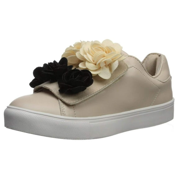 Mia Women's Primrose Sneaker, Blush Nude Flower Slip On Flat Fashion Sneakers (Blush, 8.5)
