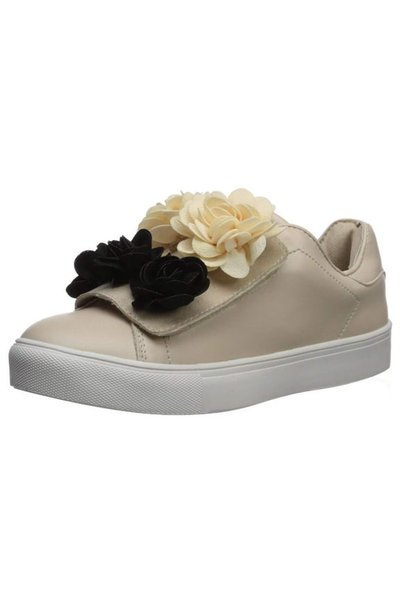 Mia Women's Primrose Sneaker, Blush Nude Flower Slip On Flat Fashion Sneakers (Blush, 8.5)