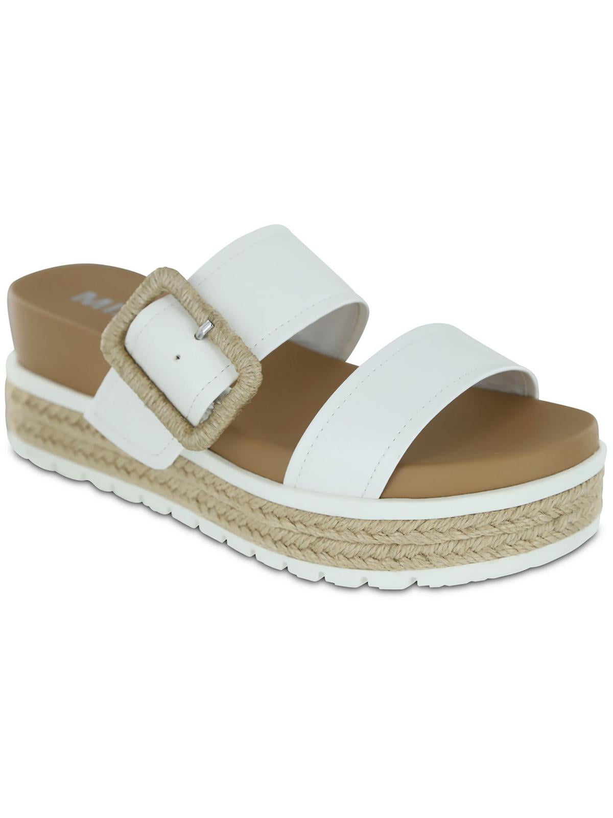 Miaページ Mia Womens KENZY Faux Leather Slip On Slide Sandals - Walmart.com