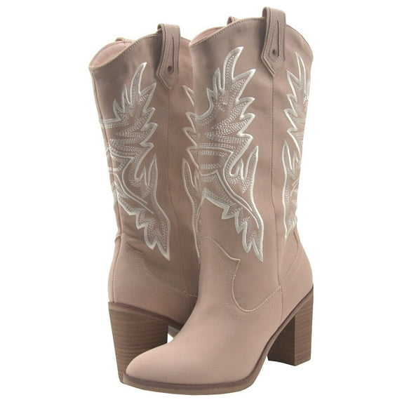 Mia Women's Shoes Taley Western Block Heel Cowboy Boots MH2133