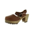 thumbnail image 1 of Mia Womens Abba Leather Ankle Strap Clogs, 1 of 2
