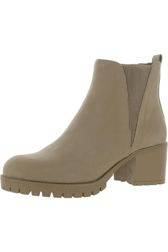 Womens Jody Faux Suede Lug Sole Chelsea Boots