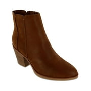 Mia Womens Lolo Faux Leather Heels Ankle Boots