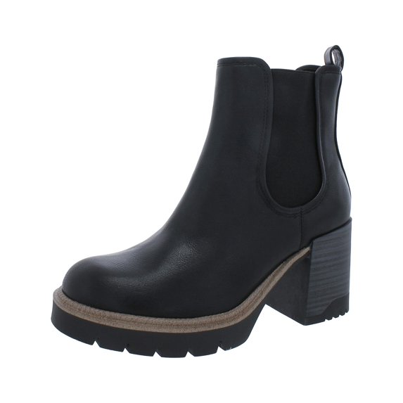 Mia Womens Nilo Faux Leather Pull On Chelsea Boots