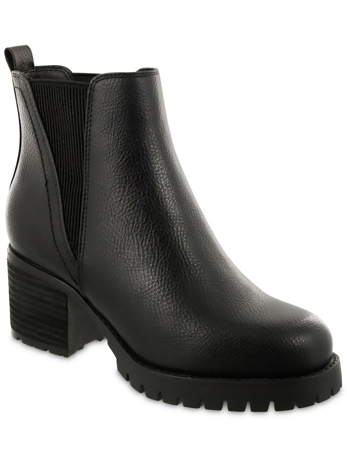 faux leather chelsea boots womens