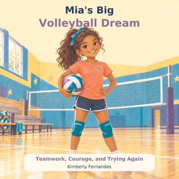 Mia's Big Volleyball Dream: Teamwork, Courage, and Trying Again, (Paperback)