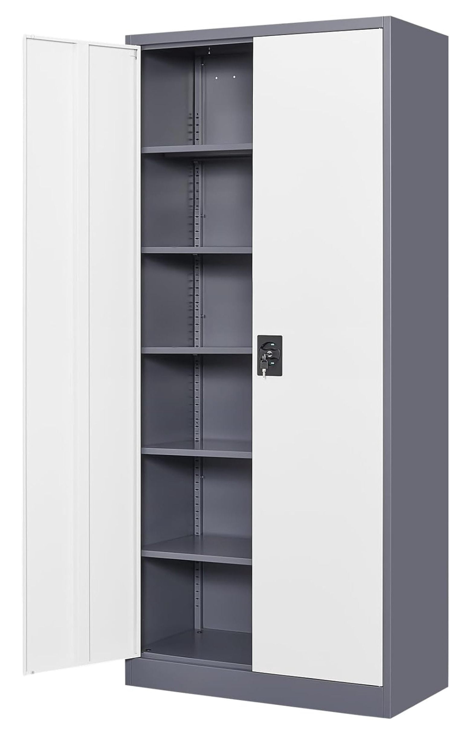 MiaHltTia Metal Storage Cabinet with Locking Doors, 72