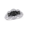 thumbnail image 1 of Everly Unisex Diamond 10K White Gold Engagement Ring, 1 of 6