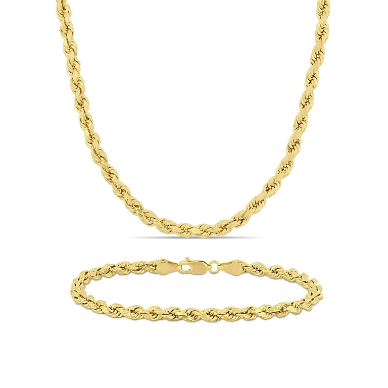 14k gold necklace 2024 and bracelet set