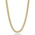 thumbnail image 1 of Miabella 18K Gold Over Sterling Silver Italian 4mm Mesh Link Chain Necklace for Women, Made in Italy (20 Inch), 1 of 6
