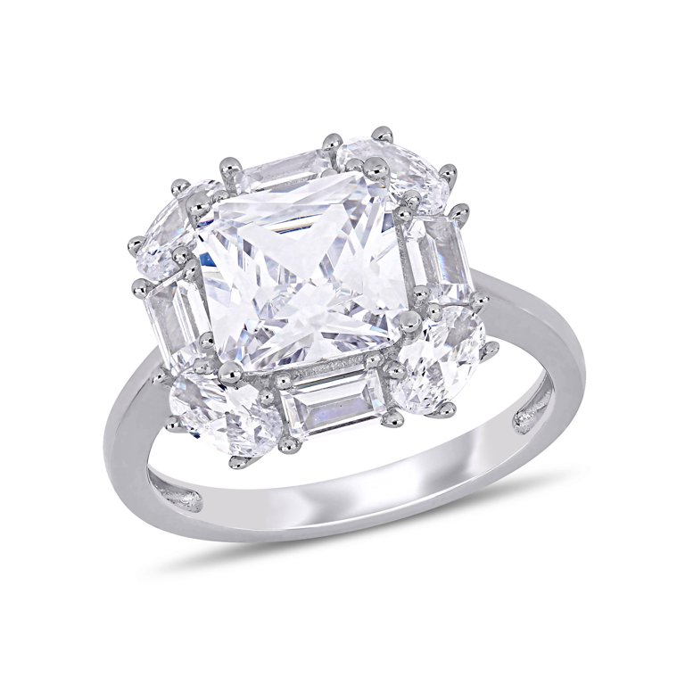 Miabella 6 Carat T.G.W. Cubic Zirconia Sterling Silver Engagement