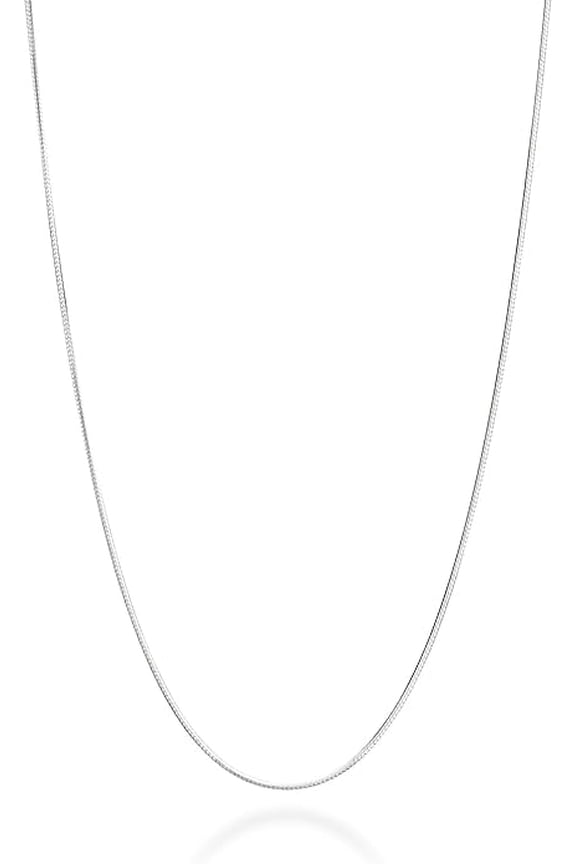 925 Sterling Silver, 18K Gold Plated Italian 0.7mm Diamond Cut Round Snake Chain Necklace for Women Made in Italy