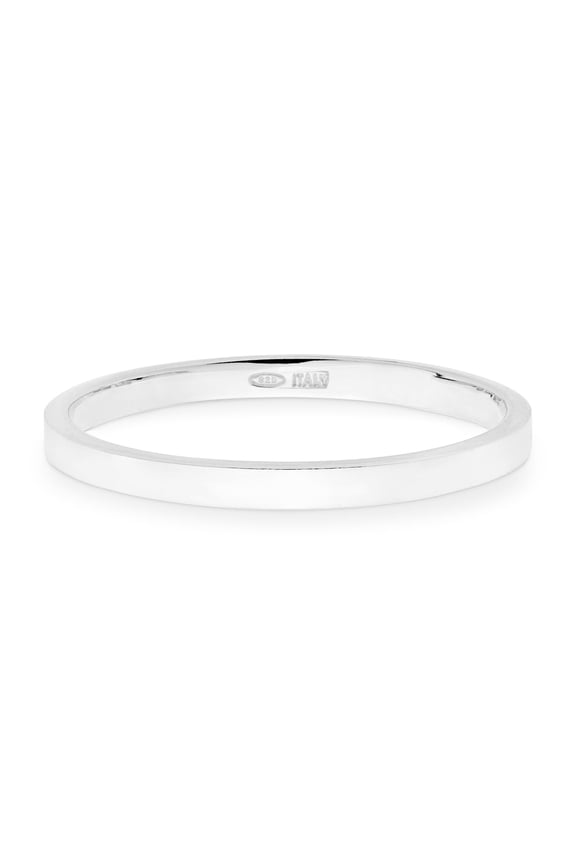 925 Sterling Silver Flat Comfort Fit Band Ring for Women and Men 2mm, 4mm, 6mm Made in Italy (2mm, 7)