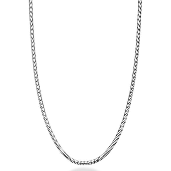 Miabella 925 Sterling Silver Italian 1.5mm, 2mm, 2.5mm Round Snake Chain Necklace for Women Made in Italy (16, 2.0mm)