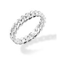 thumbnail image 1 of Miabella 925 Sterling Silver Italian 4mm Cuban Link Band Ring for Women Made in Italy (7), 1 of 5