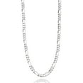 thumbnail image 1 of Miabella 925 Sterling Silver Italian 5mm Diamond-Cut Figaro Link Chain Necklace for Women Men, Made in Italy (22 Inches (men's average length)), 1 of 7