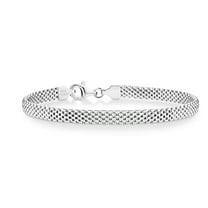 Miabella 925 Sterling Silver Italian 5mm Mesh Link Chain Bracelet for Women, Made in Italy (7 Inches (Small))