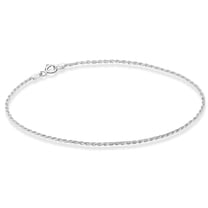 Miabella 925 Sterling Silver Diamond-Cut Infinity Beaded Ball Chain ...