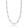 thumbnail image 1 of Miabella Italian 925 Sterling Silver 7mm Solid Diamond-Cut Figaro Link Chain Necklace for Men, Made in Italy(Length 22 Inches), 1 of 7