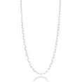 thumbnail image 1 of Miabella Italian 925 Sterling Silver Flat Valentino Mirror Link Chain Necklace for Women/Made in Italy (Length 16 Inches (women's choker length)), 1 of 6