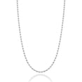 thumbnail image 1 of Miabella Italian 925 Sterling Silver Oval Bead Ball Chain Necklace Made in Italy (Length 26 Inches), 1 of 6