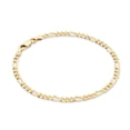 thumbnail image 1 of Miabella Italian Solid 18Kt Gold Plated Silver 3mm Diamond Cut Figaro Chain Bracelet for Women, Made in Italy (YG, Length 8 Inches), 1 of 7