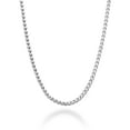 thumbnail image 1 of Miabella Italian Solid 925 Sterling Silver 2mm Franco Square Box Link Chain Necklace for Men Women Made in Italy (Length 30 Inches), 1 of 7