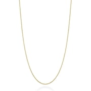 Miabella Solid 18K Gold Over 925 Sterling Silver Italian 1mm Box Chain Necklace for Women, Made in Italy Length 20 Inches