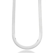 MIABELLA Solid 925 Sterling Silver Italian 10mm Wide Herringbone Chain Necklace for Women Men | Made in Italy (Length 17 Inches (X-Small))