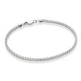 thumbnail image 1 of Miabella Solid 925 Sterling Silver Italian 2.5mm Franco Square Box Link Chain Bracelet for Men Women, Made in Italy (Length 8.5 Inches), 1 of 6