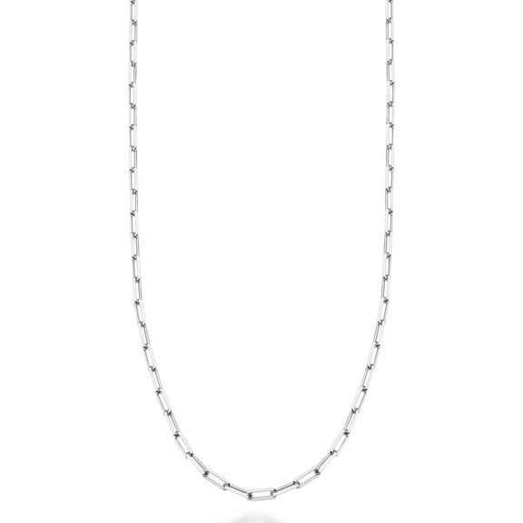 Miabella Solid 925 Sterling Silver Italian 2mm Paperclip Link Chain Necklace for Women, Made in Italy (Length 16 Inches (women's choker length))