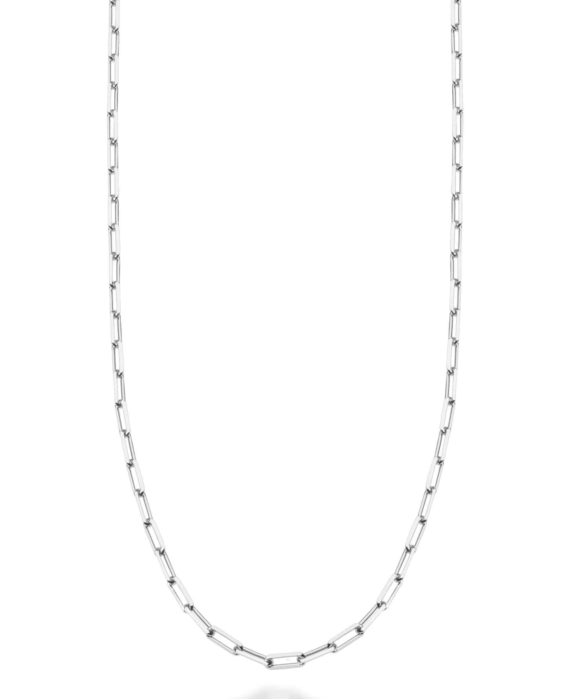 Miabella Solid 925 Sterling Silver Italian 2mm Paperclip Link Chain Necklace for Women, Made in Italy (Length 18 Inches (women's average length))