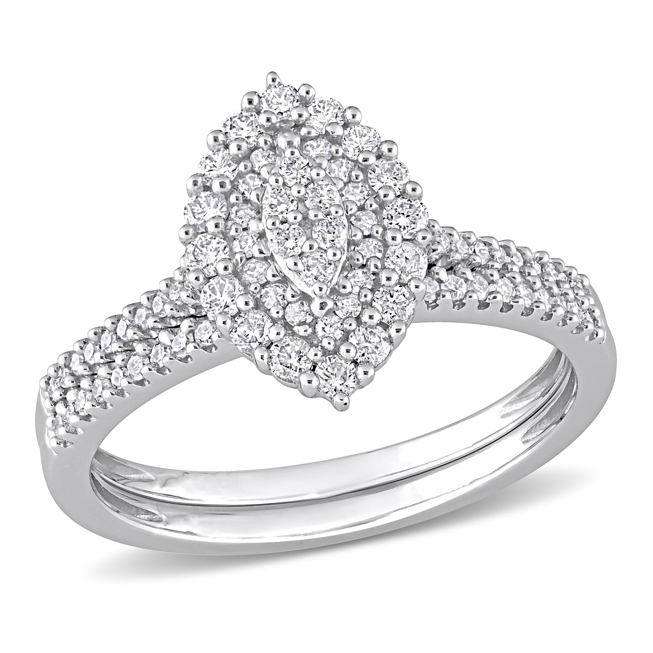 Everly Women's Diamond 10k White Gold Bridal Set