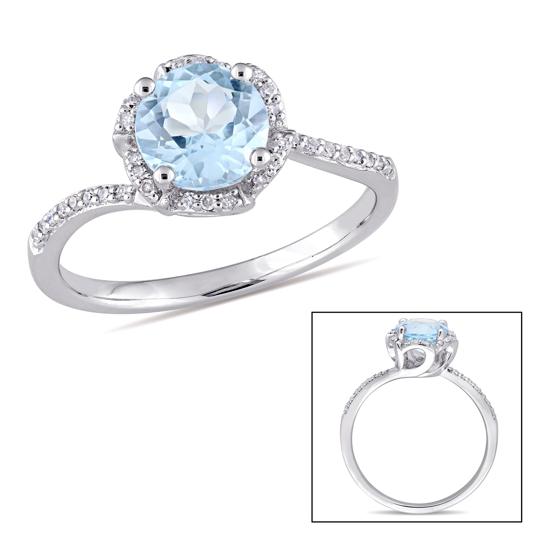 Everly Women's Topaz 14K White Gold Engagement Ring