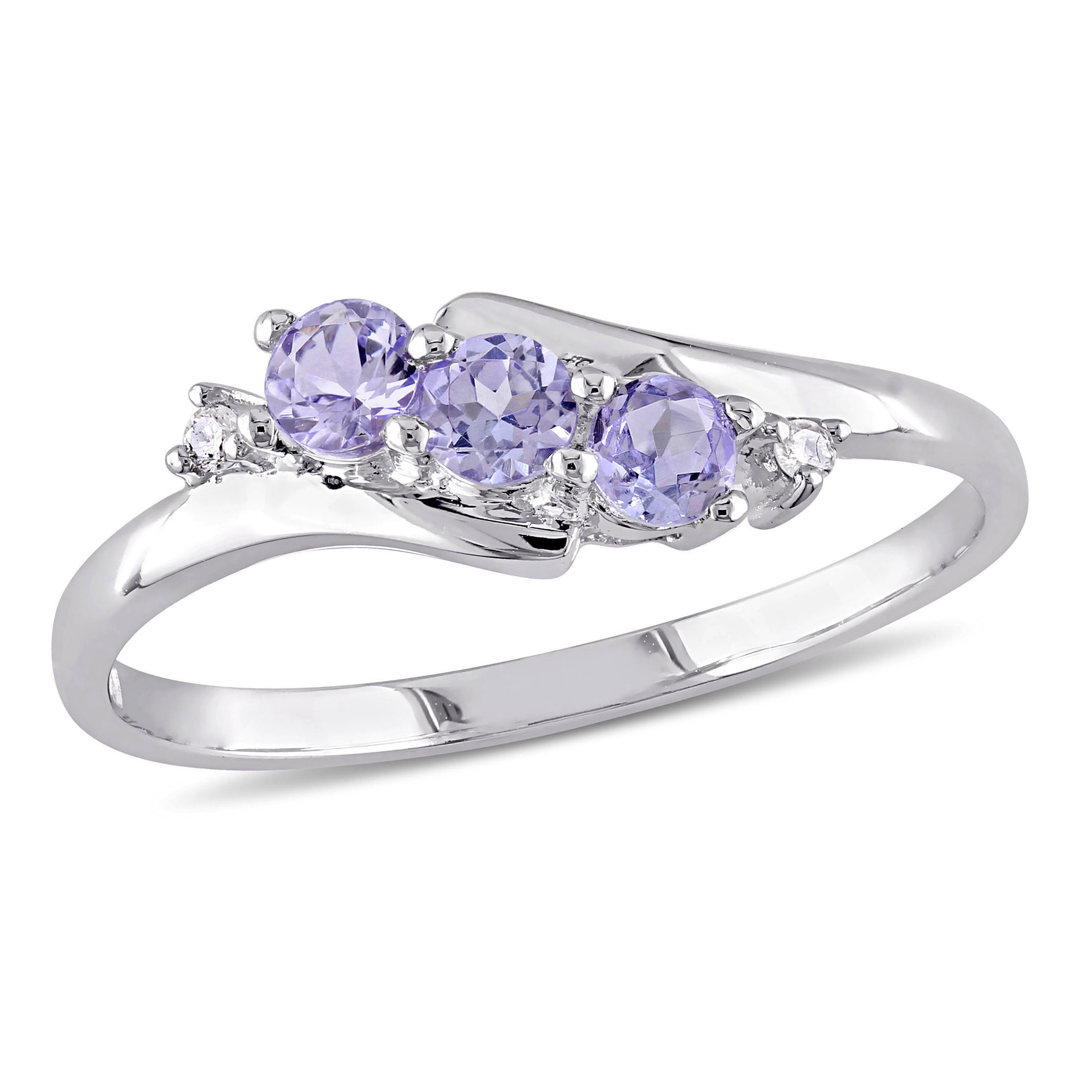 Toi Et Moi Lab Created Diamond And Natural Tanzanite Engagement Ring i –  GEMNOMADS