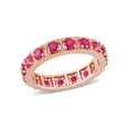 thumbnail image 1 of Miabella Women's 1-5/8 Carat T.G.W. Created Ruby Rose Gold Flash Plated Sterling Silver Full Eternity Anniversary Band, 1 of 6