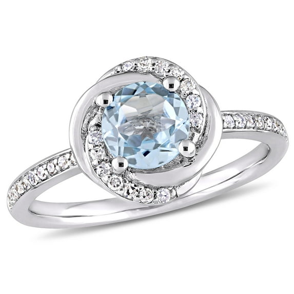 Everly Women's Topaz 10K White Gold Engagement Ring