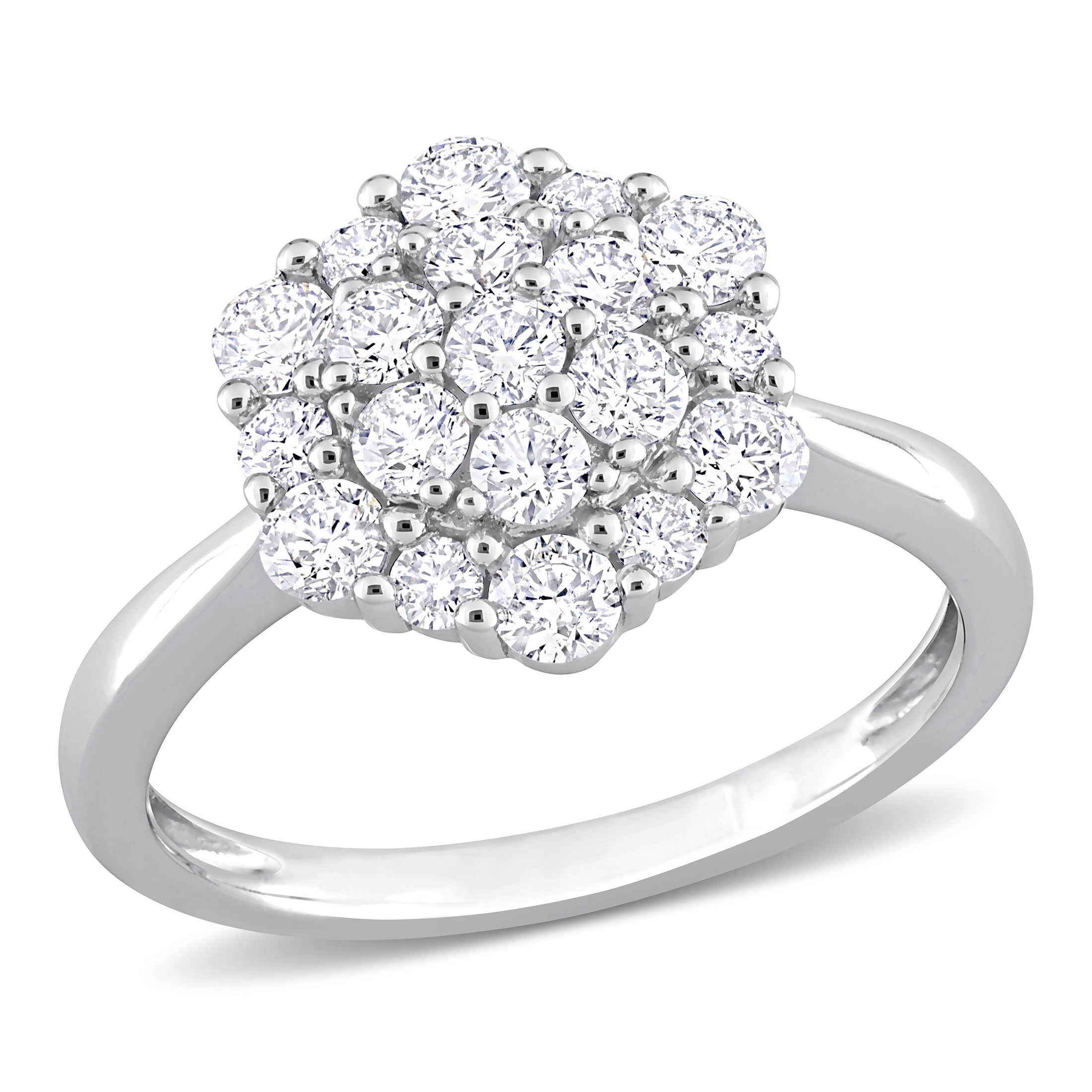 Floral Cluster Diamond Halo Engagement Ring : 41338 : Arden Jewelers