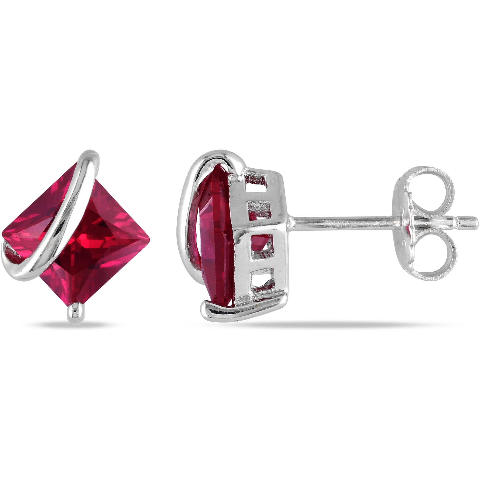 Ruby square clearance earrings