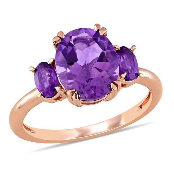 Everly Women's Amethyst 14K Rose Gold Engagement Ring