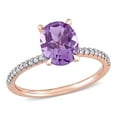 thumbnail image 1 of Everly Women's Amethyst 14K Rose Gold Engagement Ring, 1 of 8