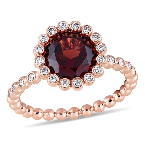 Everly Women's Garnet 14K Rose Gold Engagement Ring