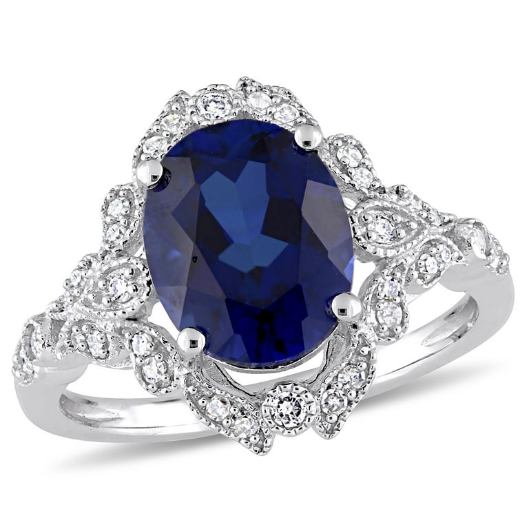 Blue sapphire ring best sale walmart
