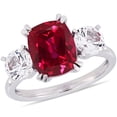 thumbnail image 1 of Everly Women's Created Sapphire and Ruby 10K White Gold Engagement Ring, 1 of 7