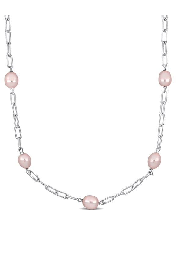 Women's Cultured Pearl Sterling Silver Necklace