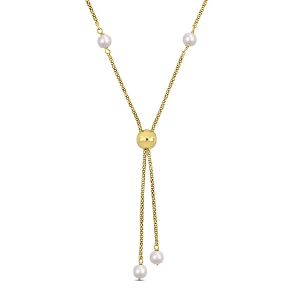 Everly Women's Cultured Pearl 18k Yellow Gold Plated Necklace