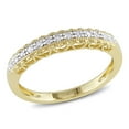 thumbnail image 1 of Miabella Women's Diamond Accent 10kt Yellow Gold Semi-Eternity Anniversary Ring, 1 of 8