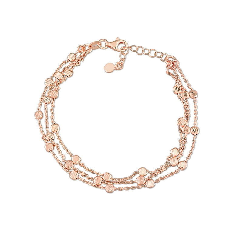 Miabella Women s Rose Gold Flash Plated Sterling Silver Multi